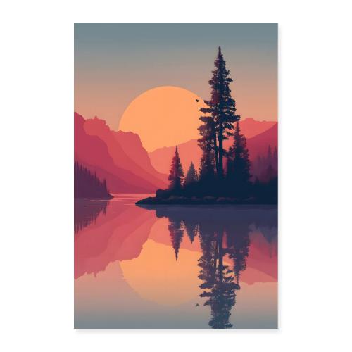 Canada: Sunset Over Maple Waters - Poster 8x12
