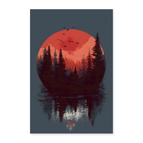 Canada: Crimson Reflection - Poster 8x12