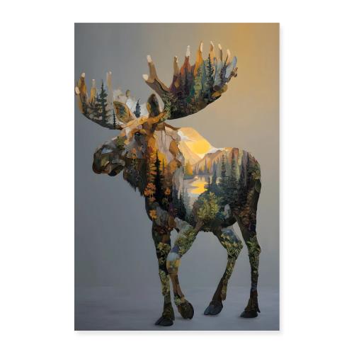 Nature Within the Moose - Poster 8x12