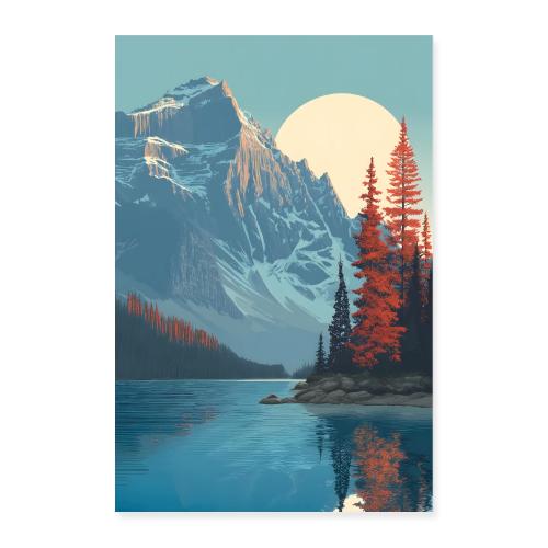 Canada: Sunset Mirror of the North - Poster 8x12