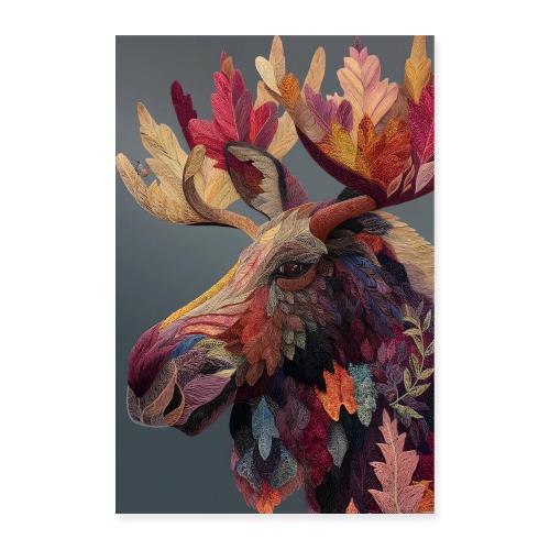 Moose: Foliage Crowned Majesty - Poster 8x12