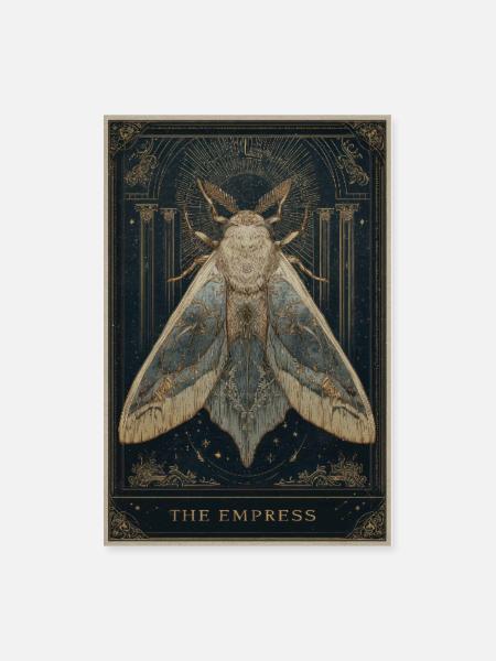 The Empress Tarot Moth - Poster 8x12 - white