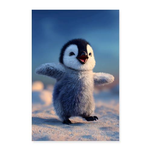 Penguin on the Go - Poster 8x12