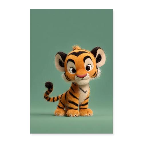 Curious Baby Tiger - Poster 8x12