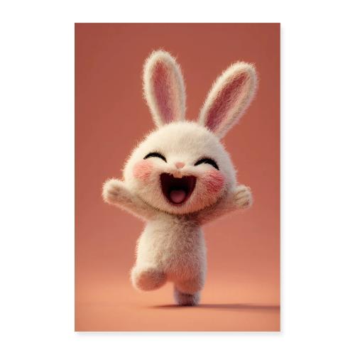 Happy Bunny in Copper Red - Poster 8x12