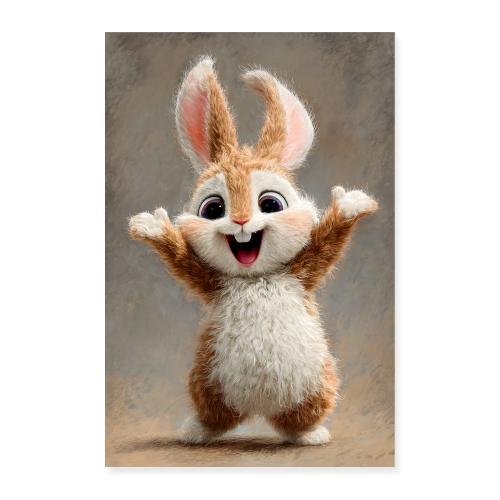 Furry Joy – Standing Rabbit - Poster 8x12