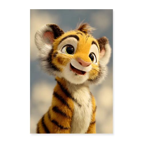 Little Tiger Portrait - Poster 8x12