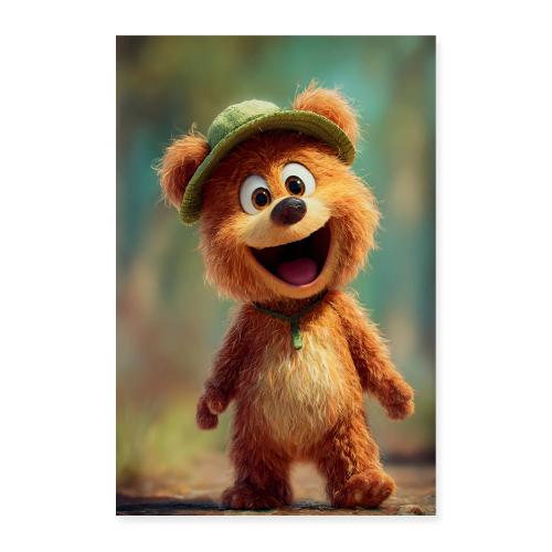 Bear with a Hat - Poster 8x12