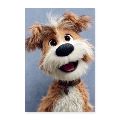 Happy Puppy Portrait - Poster 8x12