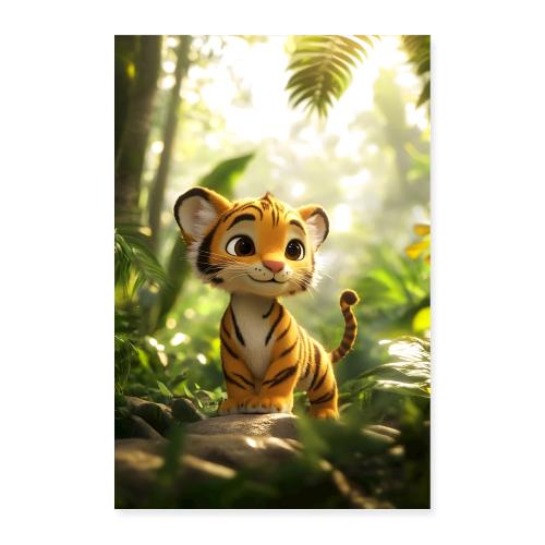 Proud Jungle Tiger Cub - Poster 8x12