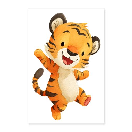Dancing Tiger Delight - Poster 8x12