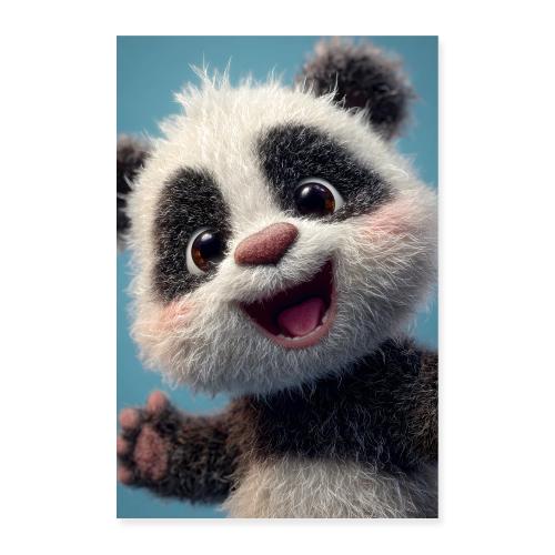 Blushing Panda Charm - Poster 8x12