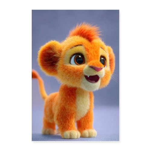 Innocent Lion Cub - Poster 8x12