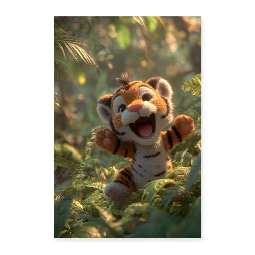 Jumping Tiger Joy - Poster 8x12
