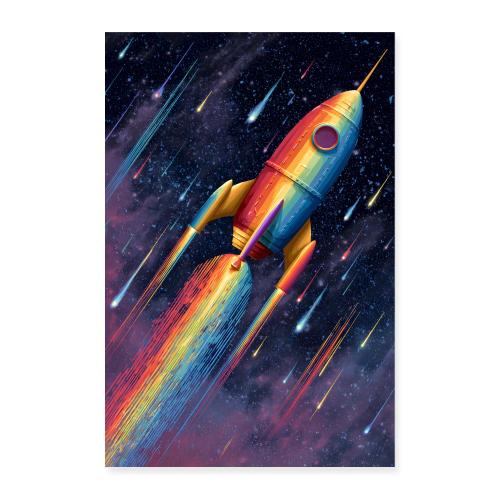 The Rainbow Rocket Adventure - Poster 8x12