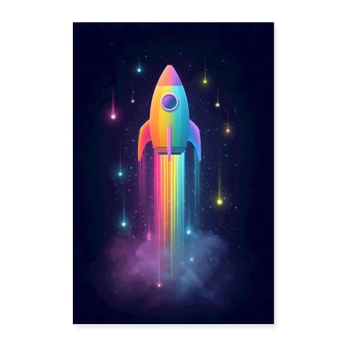 Rocket of Colors - Poster 8x12