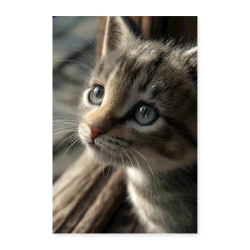 Curious Little Kitten - Poster 8x12
