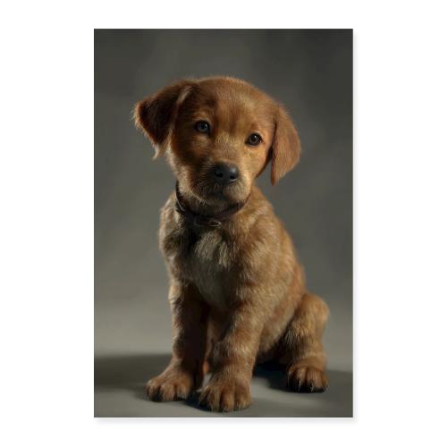 Brown Puppy Portrait - Poster 8x12