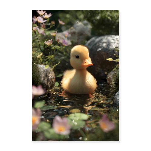 Floating Among Flowers - Poster 8x12