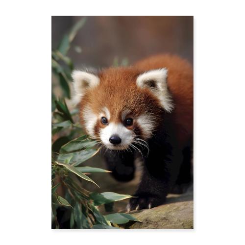 Red Panda’s Stroll - Poster 8x12