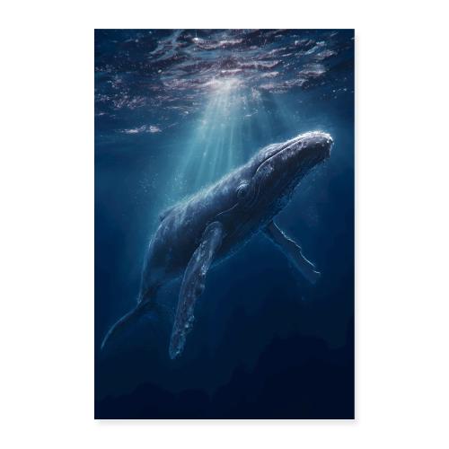 Whale: Sunlit Depths - Poster 8x12