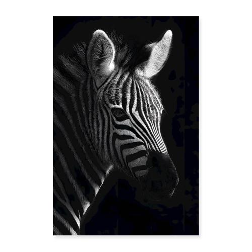 Zebra: Monochrome Grace - Poster 8x12