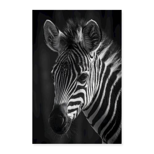 Zebra: Striped Serenity - Poster 8x12