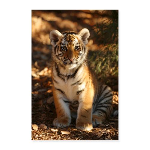 Tiger Cub: Golden Rays of the Wild - Poster 8x12