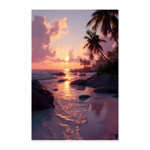 Purple Sunset Serenity - Poster 8x12