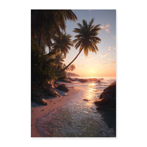 Twilight Glow Over Paradise - Poster 8x12