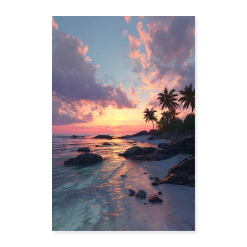 Lavender Sunset Shore - Poster 8x12