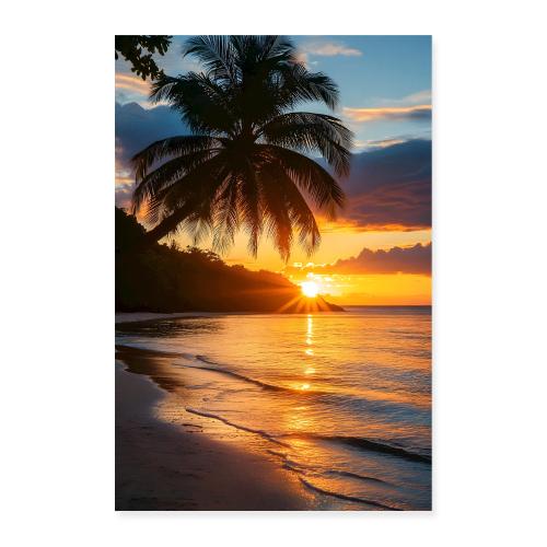 Golden Horizon Glow - Poster 8x12