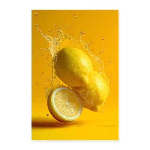 Lemon Splash Delight - Poster 8x12