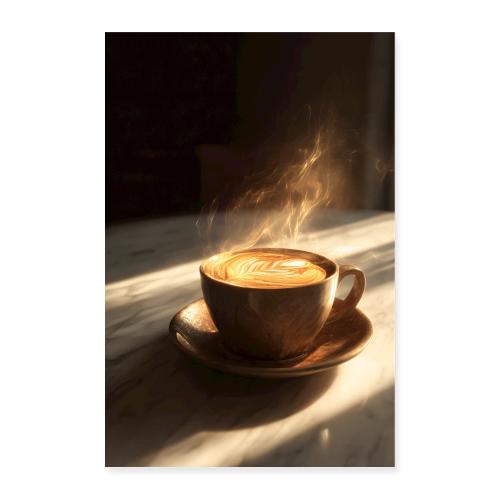 Sunlit Coffee Serenity - Poster 8x12