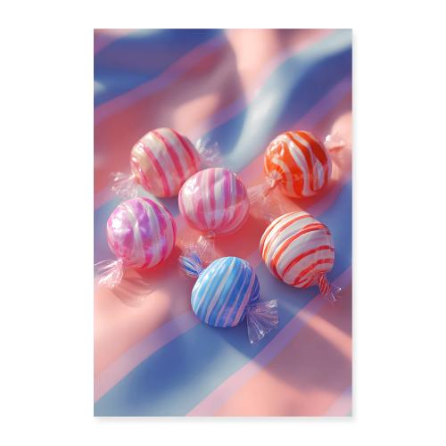 Candy Stripe Delight - Poster 8x12