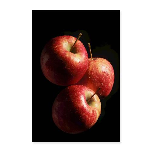 Apples: Crimson Trio Contrast - Poster 8x12