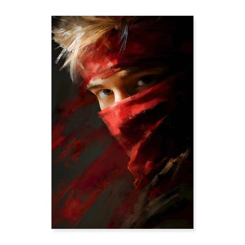 Red Covered Ninja - Poster 8x12