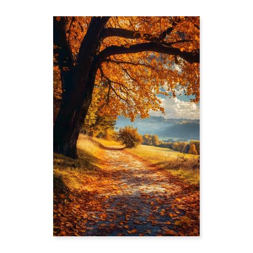 Golden Floor of Autumn - Poster 8x12