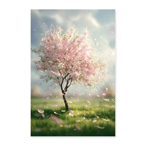 Petals in the Spring Breeze - Poster 8x12
