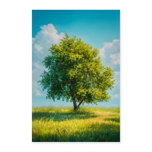 Summer: Meadow of Blue-Sky Serenity - Poster 8x12