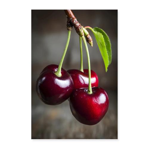 Cherries: Crimson Trio - Poster 8x12
