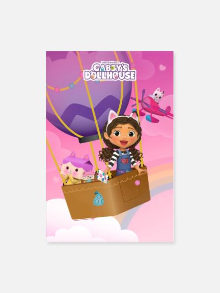 Gabbys Dollhouse Gabby, Mama Box & Baby Box Cat - Poster 8x12 - white