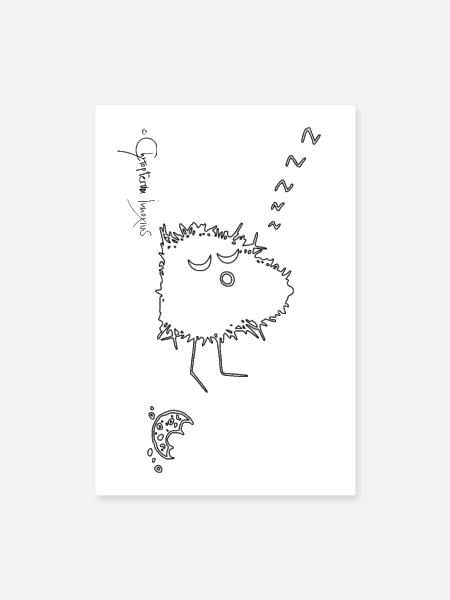Woolly Beastie fully fed © Chyropterum Innoxius - Poster 8x12 - white - Front