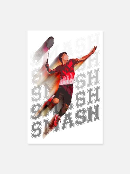Smash in Motion (male version) - Poster 8x12 - white - Front