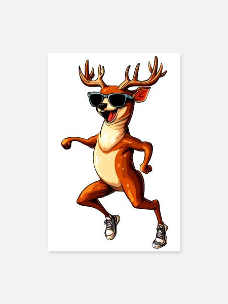 Laughing Stag - Poster 8x12 - white - Front