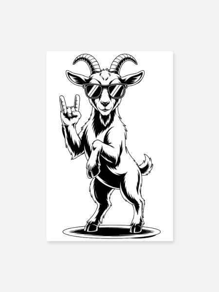 Goat Rock On - Poster 8x12 - white - Front