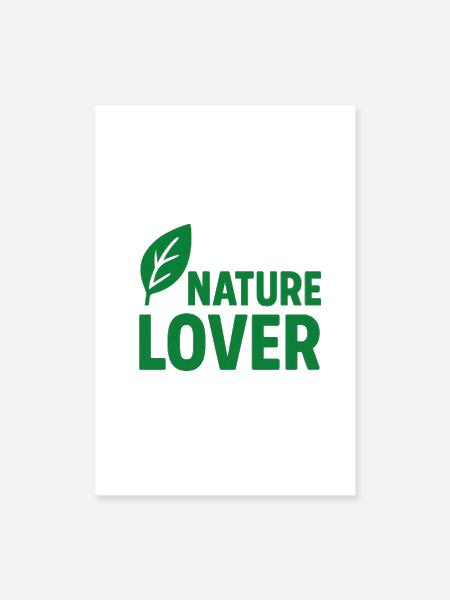 Eco-Friendly Leaf Nature Lover T-Shirt - Poster 8x12 - white