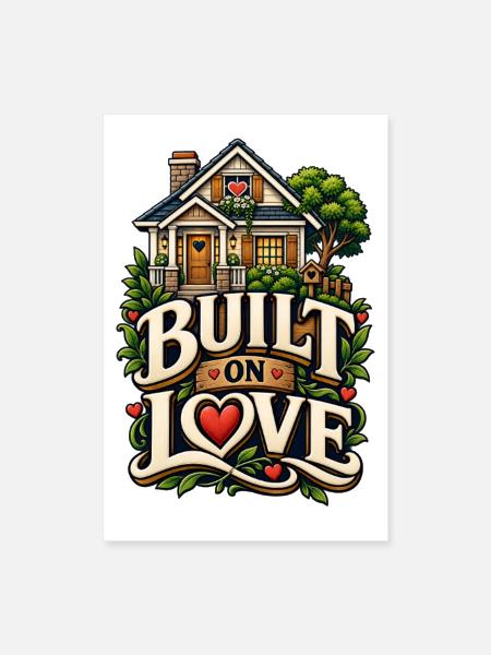 Built On Love Home - Poster 8x12 - white - Front