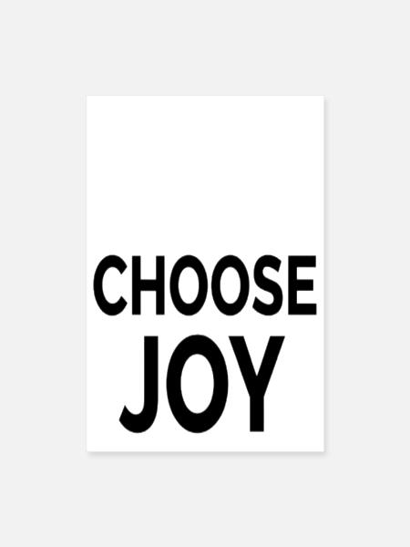 Choose Joy Typography - Poster 8x12 - white - Front