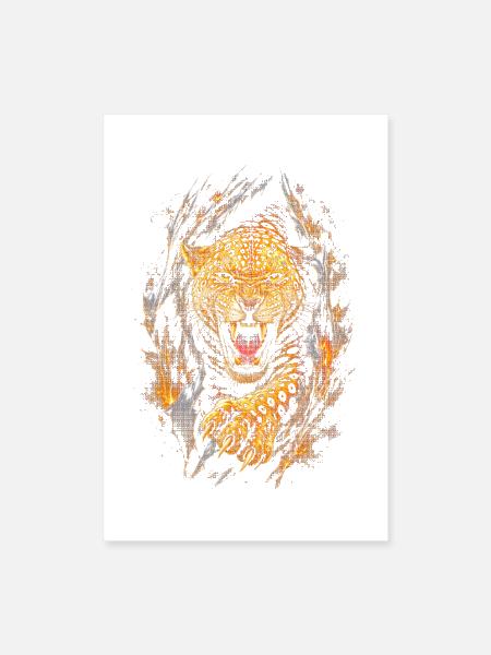 Jaguar Ember Frenzy - Poster 8x12 - white - Front